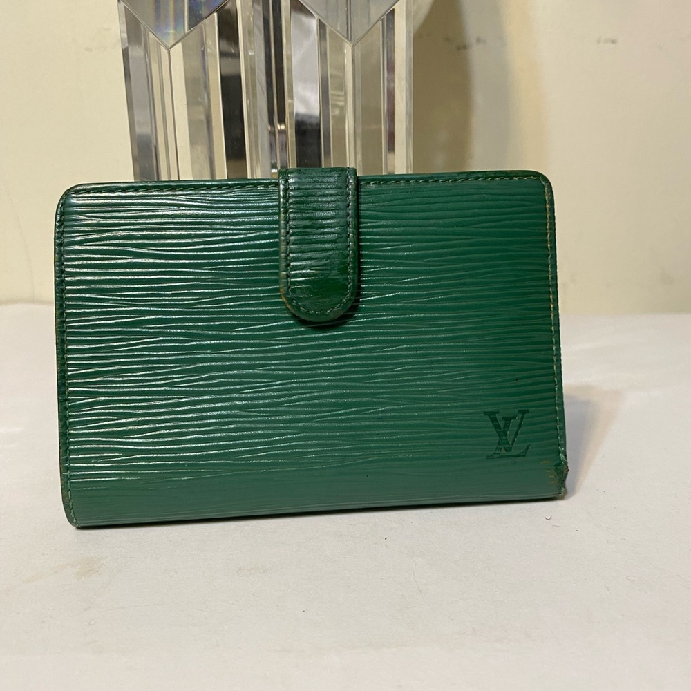 Louis Vuitton Textured Green Card Holder